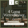 4-Gang Dinner – Durbacher Weinwochenende 09.10.26