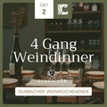 4-Gang Dinner – Durbacher Weinwochenende 2.10.26